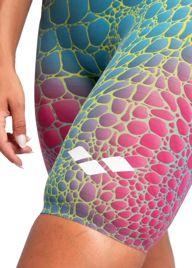 Arena Women's Powerskin Carbon Air2 Open Back Limited Edition Aurora Caimano-3